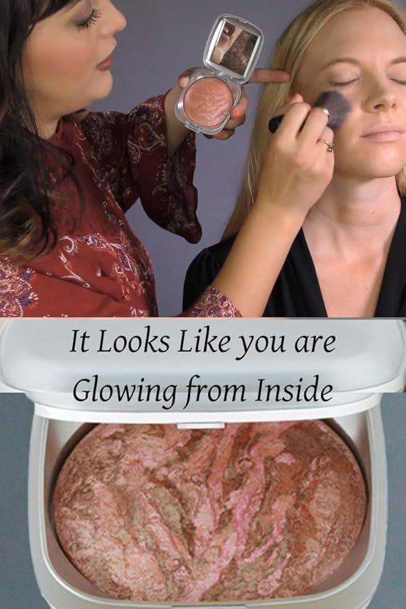 Baked Mineral Makeup Healty Blush with Botanical Extracts (Berry Swirl) Made in USA. Highlighter Makeup