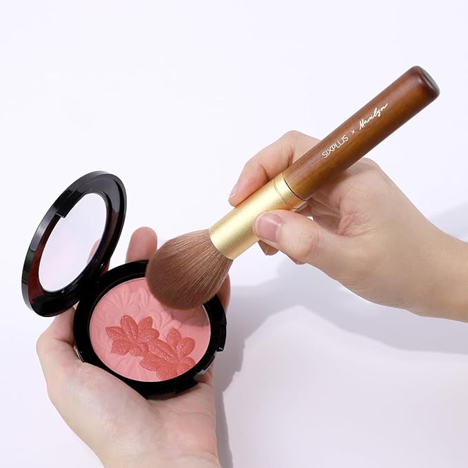 X Marilyn 10PCS Makeup Brush Set Brown Gold Double Ended Professional Make Up Brush for Foundation Blush Powder Eyeshadow Blush Eyebrow Lip,Best Gift Kit