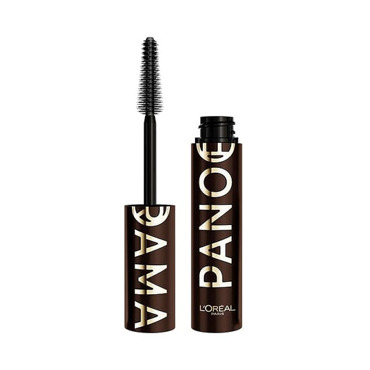 L'Oreal Paris Voluminous Panorama Chromatic Mascara, Volumizing and Lengthening Brown Mascara, Longwear, Smudge-Resistant and Washable, 705 Brown Leather