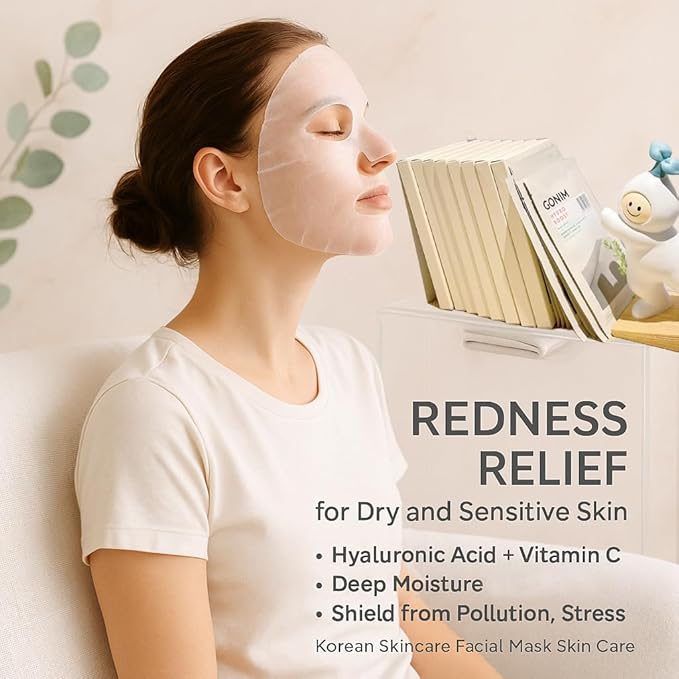 Face Mask Korean Skin Care with Hyaluronic Acid & Collagen Activation- Face Masks Skincare Hydration, Anti Aging & Moisturizing Sheet Mask for All Skin Korean Face Mask (1 Count (Pack of 10))