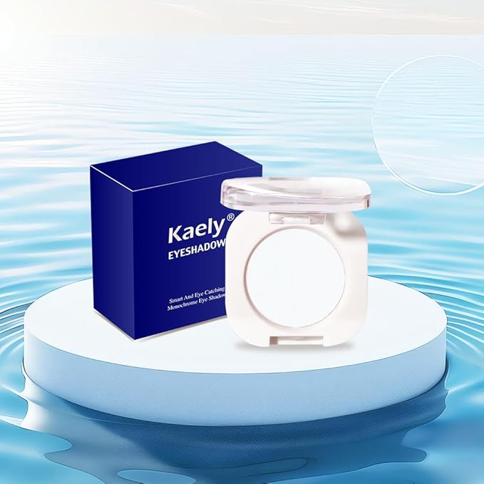 White Matte Single Eyeshadow, Lightweight Blendable Mini Eye Shadow for Older Women, Monochrome Eyeshadow Palette Makeup Pigmented Waterproof, Vegan & Cruelty-Free, 26