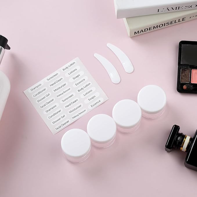 16 Pack Travel Bottles for Toiletries, Large 6oz Silicone Travel Containers jar for Toiletries, Leak Proof Refillable Liquid Shampoo And Conditioner Travel Essentials toiletry Bottles