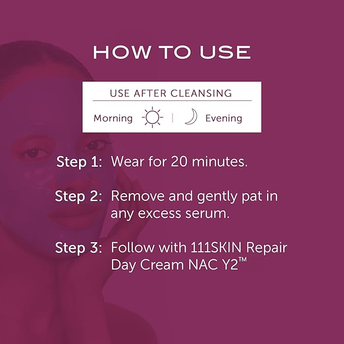 111SKIN Cryo De-Puffing Energy Facial Mask - Fragrance Free - Tighten, De-Puff & Refresh - Peptides & Caffeine - Set of 5 (1 oz each) - Depuffing Face Mask