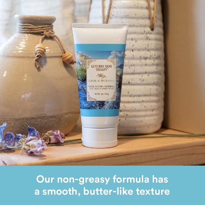 Camille Beckman Glycerine Hand Therapy Cream, Mountain Spring Scent, 8 Ounce