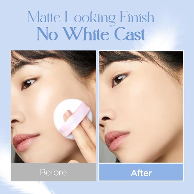 I'M MEME Setting Powder - Skin Pillow | Matte Finish, Skin-Smoothing Effects, Oil-controlling Setting Powder, K-beauty, Translucent, Oily Skin, Blurring, Sebum Absorbing