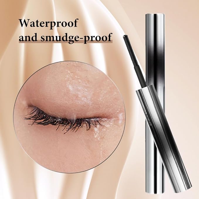 3D Curling Iron Wand Mascara, 2025 New Waterproof Metal Iron Wand Mascara Tubing, Waterproof & Smudge-Proof Long-Lasting Curling Eyelash Mascaras with No Flaking (Brown)