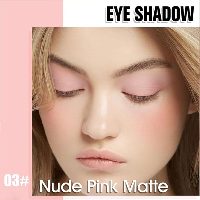 Nude Pink Eyeshadow Eye Shadow Palette Makeup,blush Naturing-Looking, Long Lasting, Neutral Nudes EyeShadow Pigmented Waterproof, sombras para ojos, Girls Monochrome Eyeshadows Gift 03#