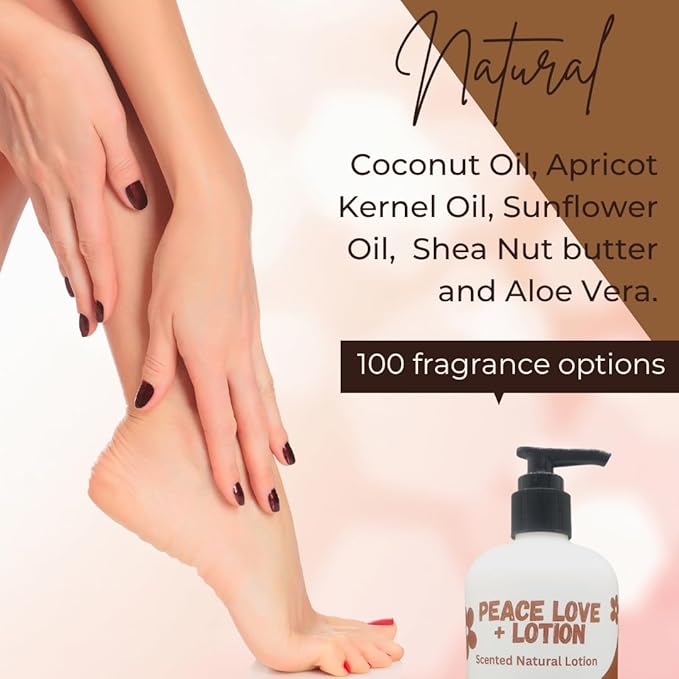 Peace Love + Lotion Banana Coconut Scented Natural Body Lotion, 12 Oz