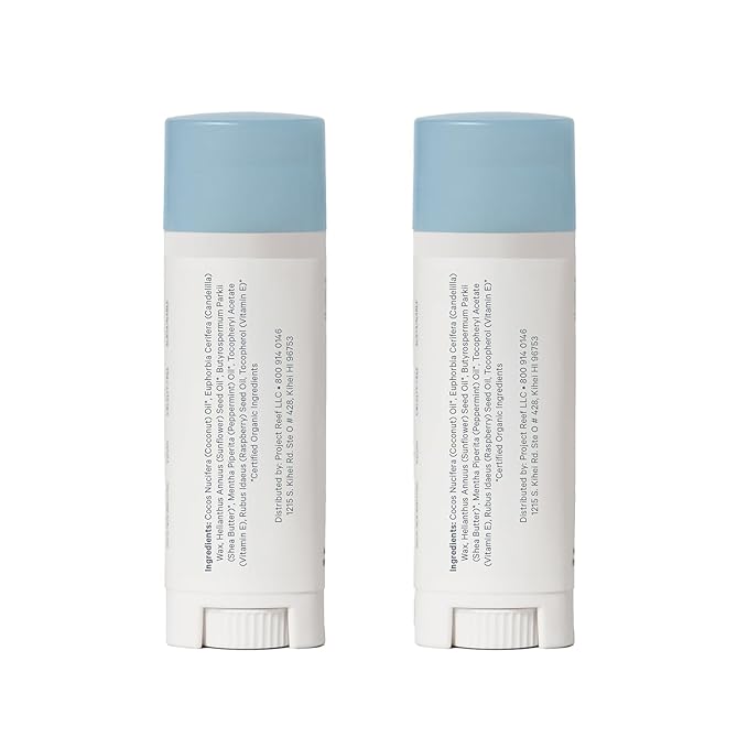 Project Reef Herbal Peppermint Lip Balm – Vegan, Reef-Safe & Hydrating Lip Care with Organic Peppermint, Shea Butter & Vitamin E – Natural Sunburn Relief & Daily Care, 0.15 oz, 2 Pack