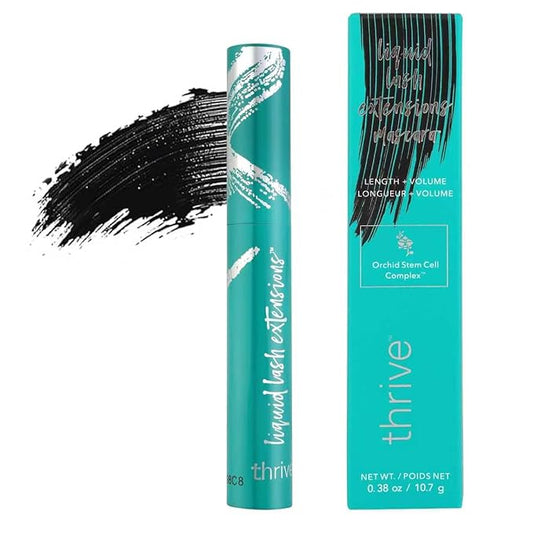 Thrive Mascara Liquid Lash Extensions, Thrive M ascara Liquid for Lash Extensions Mascara-Brynn Thick and Slender (Rich Black 10.7g) 0.38 OZ