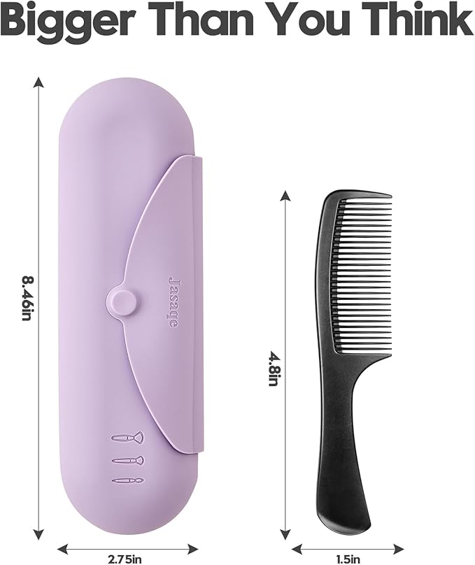 Silicone Makeup Brush Holder，Travel Makeup bag-Soft Portable Cosmetic Face Brushes Holder，Large Travel Makeup Brush Case with Anti-Fall Out Magnetic Closure