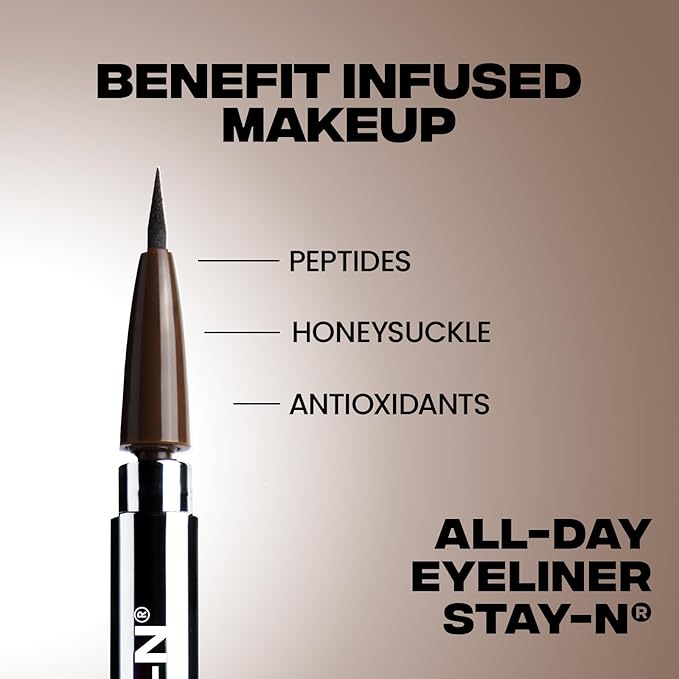 Sacheu Liquid Eyeliner STAY-N Long Wear Waterproof Eyeliner Pen with Ultra-Precise 360° Flexible Tip — Smudge-Proof Vegan & Cruelty-Free Eye Makeup, Eye’m Crisp