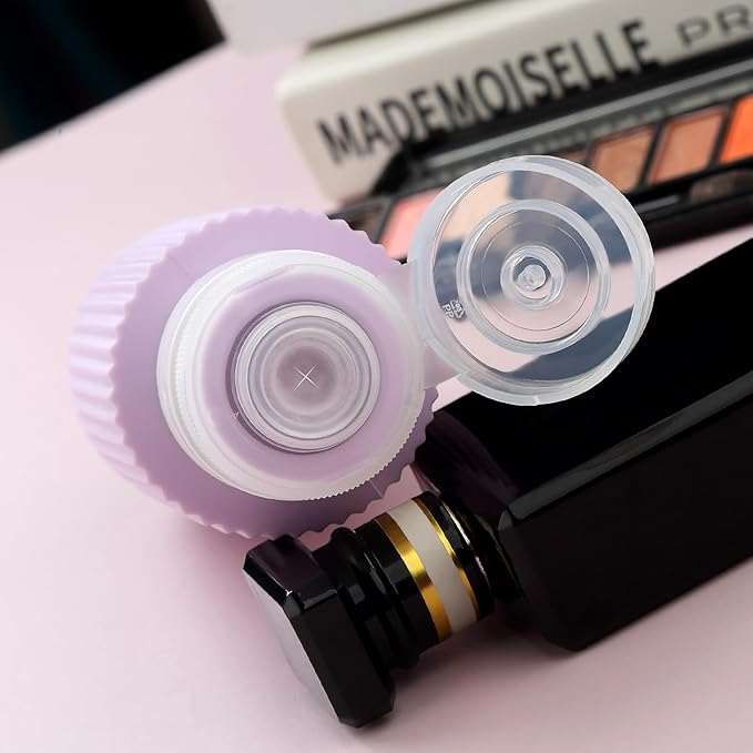 Travel Bottles for Toiletries, Large 6oz Travel Size Containers, BPA Free Leak Proof Tubs Refillable Liquid Accessories with Toiletry Bag for Cometic Shampoo and Lotion Soap (4 Pack)