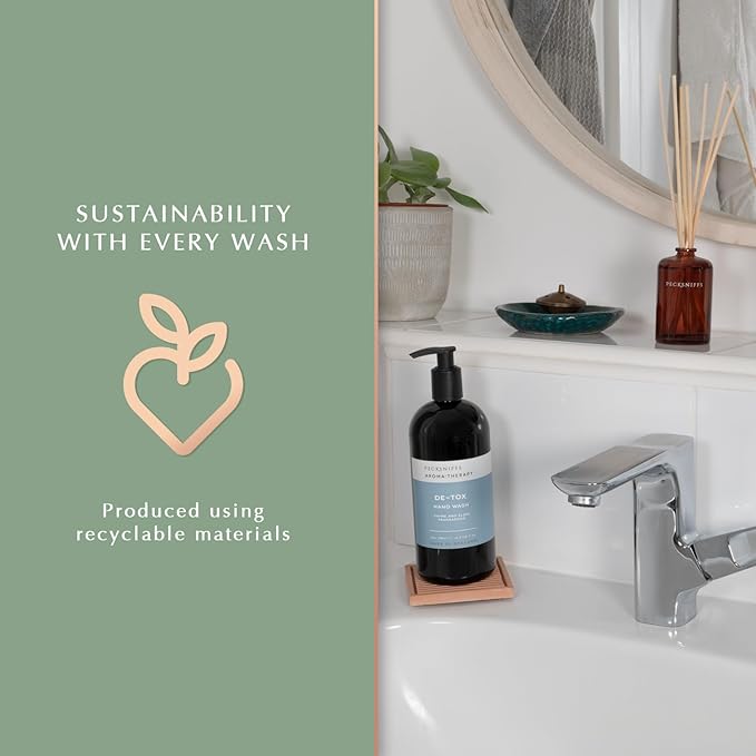 Pecksniff's Aroma:Therapy De-Tox Duo Caddy, 500 ml/16.9 fl oz Hand Wash and 500 ml/16.9 fl oz Hand & Body Lotion