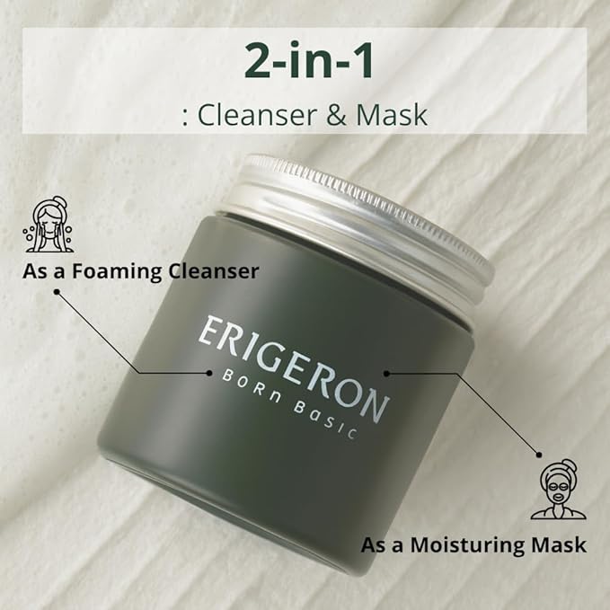 Heartleaf Facial Cleanser, Face Mask, Greek Yogurt Cleanser, Soothing, Deep Pore Scrubber & Face Wash with Green Tea, Blackhead Remover, Korean Skin Care (3.38 fl.oz.)