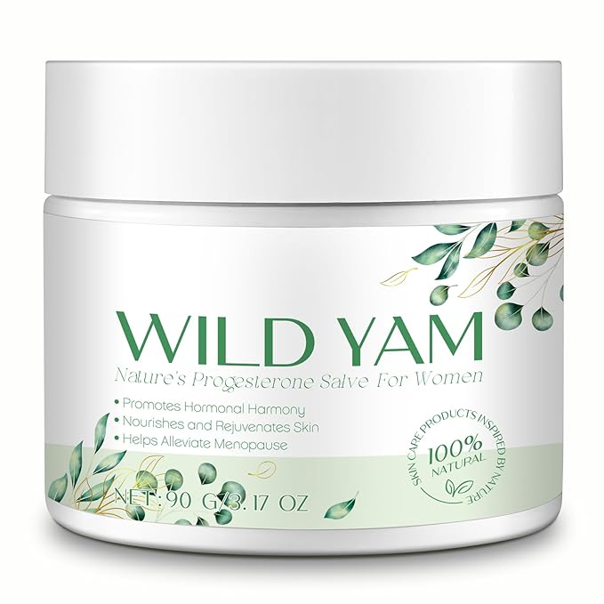 Wild Yam Cream for Hormone Balance, Natural Skincare Products, Alleviate Menstrual Discomfort, Rich In Vitamins, Nourish The Skin, Alleviate Menopause-Related Issues In Women, 3.17 Oz
