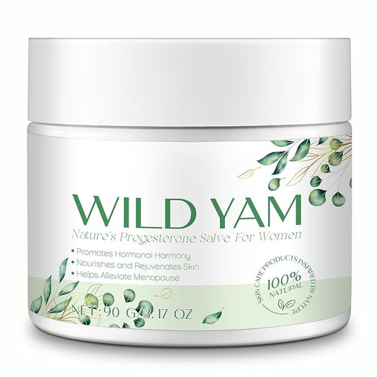 Wild Yam Cream for Hormone Balance, Natural Skincare Products, Alleviate Menstrual Discomfort, Rich In Vitamins, Nourish The Skin, Alleviate Menopause-Related Issues In Women, 3.17 Oz