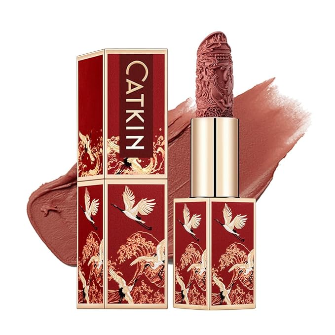 Catkin Semi-Matte Lipstick Hydrating High Impact Color Infused with Vitamin E and Avocado Oil Smooth Soft Texture Long Lasting Matte Finish 174