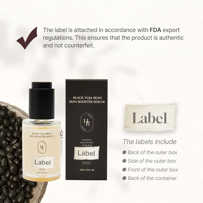 Black Yuja Bean Skin Booster Serum - Moisturizing, Sensitive Skin, Korean Skincare, Hypoallergenic, Deep Hydration, Vegan, Oil-free, Makeup Adherence, Inner Dryness, K-Beauty