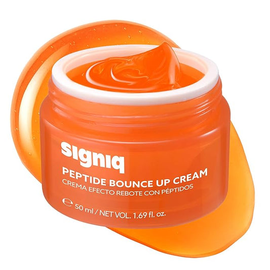 Peptide Bounce Up Cream, Plumping Syrup Formula with 1% Peptide, Hydrating & Firming Face Moisturizer for Dewy and Glow Skin, Korean Skincare (50ml, 1.69 fl.oz.)