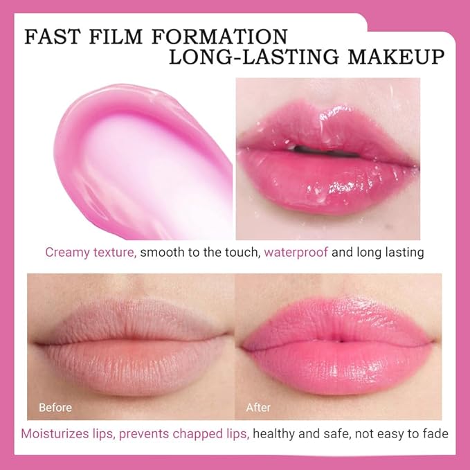 Kaely 3Pcs Peach Strawberry Grape Hydrating Lipstick Tinted Lip Balm, Color Changing PH Lipstick Makeup, Korean Magic Lip Stain Long Lasting Waterproof, labiales magicos 24 horas originales