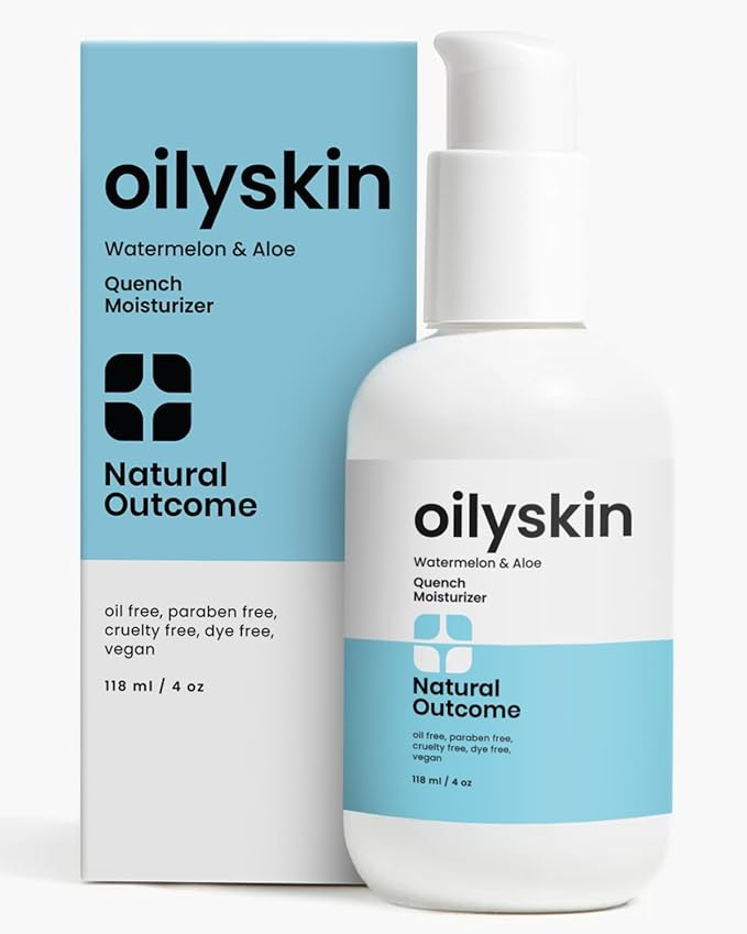 Oily Skin Moisturizer | Oil Free Daily Facial Moisturizer Gel w/Hyaluronic Acid | Watermelon & Aloe Vera Hydrating Face Lotion | Non-Greasy Lotion for Oily Skin Types | 4 oz by Natural Outcome