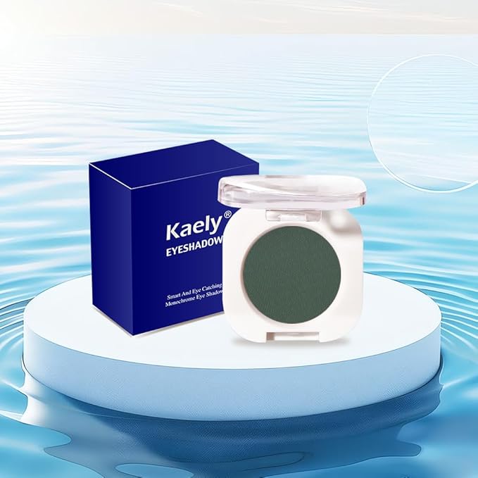 Single Matte Eye Shadow Palette Makeup, Forest Green Matte Eyeshadow for Women, Monochrome Eye Shadow Makeup, Pigmented Waterproof Sombras Para Ojos, Vegan, Talc, Paraben & Cruelty Free, 16