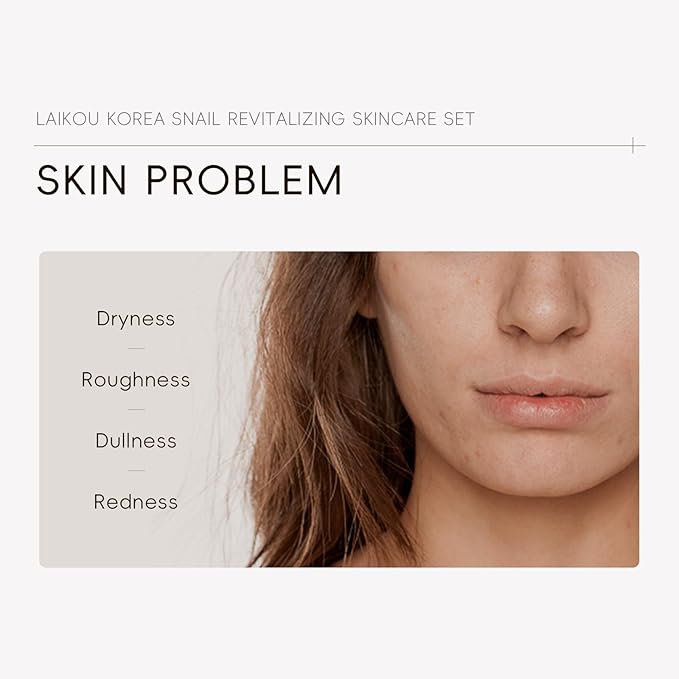 Korean Skin Care, Skin care set, Skin Care Kit Snail and Ginseng with Cleansing Gel, Toner, Eye Cream, Serum, Essence Cream 5pcs for Women Teen Girls Mom Daughter Mother's Day Birthday