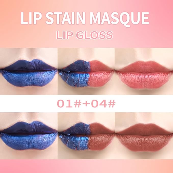 Lip Liner - Peel Off Lip Stain | Long Lasting Matte Lip Tattoo | Transfer Proof, Hydrating Formula with Hyaluronic Acid & Vitamin E | Vegan & Cruelty-Free | Ideal for All Skin Types(1+4# 2PCS)