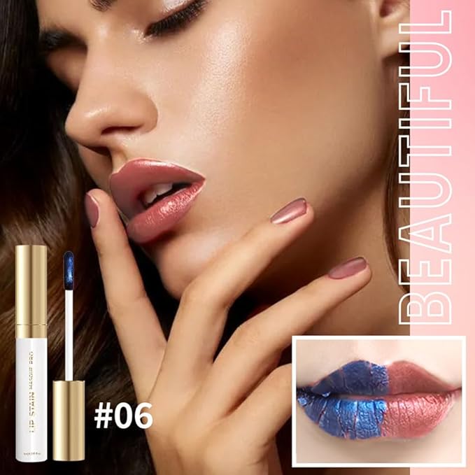 Matte Lip Stain Wipe Off Masque - Peel Off Lip Stain Tattoo, All Day Peel Off Lip Tint,Long Lasting Lip Mask,Waterproof Transfer-proof Lip Liner Peel Off Lip Gloss,Stay Lip Makeup 06#
