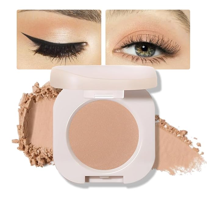 Monochrome Matte Eyeshadow, Brown Eye Shadow Makeup, Neutral Matte Pressed Powder,Single Vegan Eyeshadow, Highly Pigmented Natural Eyeshadow Palette,Single Long Lasting Nature Eye Make 04#