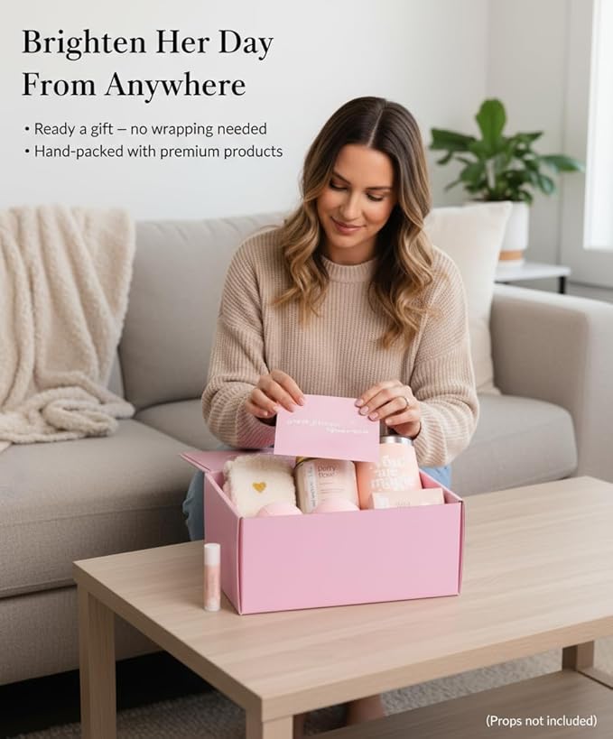 Unboxme Gifts For Women - Birthday Edition | Gift Box For Her | Thinking Of You Gift Basket with Mug, Scented Candle, Bath Bombs, Soap + More | Unique Gift Ideas