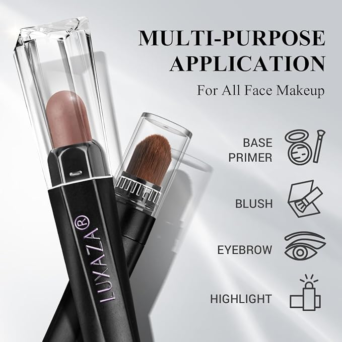 3Pcs Neutral Brown Eyeshadow Stick Set, Matte And Shimmer Creamy Eyeshadow Pencil, Shiny Pink Shadow, Waterproof Long Lasting Smoky Eye Makeup - A3 Twilight Brown