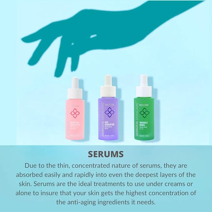 Serious Skincare - Vitamin C, E and Bakuchiol Wrinkle Rebel Anti-Aging Facial Serum - For Fine Lines, Wrinkles and Dark Spots - Even Skin Tone - Brighter Complexion - 1 Fl. Oz.