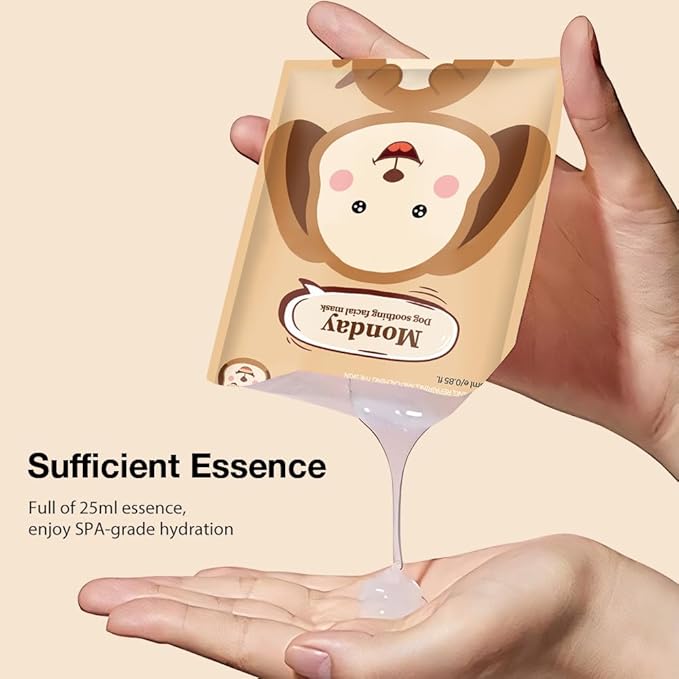 Kaely 6 Pack Animal Character Sheet Masks, Face Masks for Kids Teens Skin Care, Korean Soothe Facial Mask for All Skin Types, Girls Night Skincare Spa Party, Birthday Gifts for Women Men, Set01