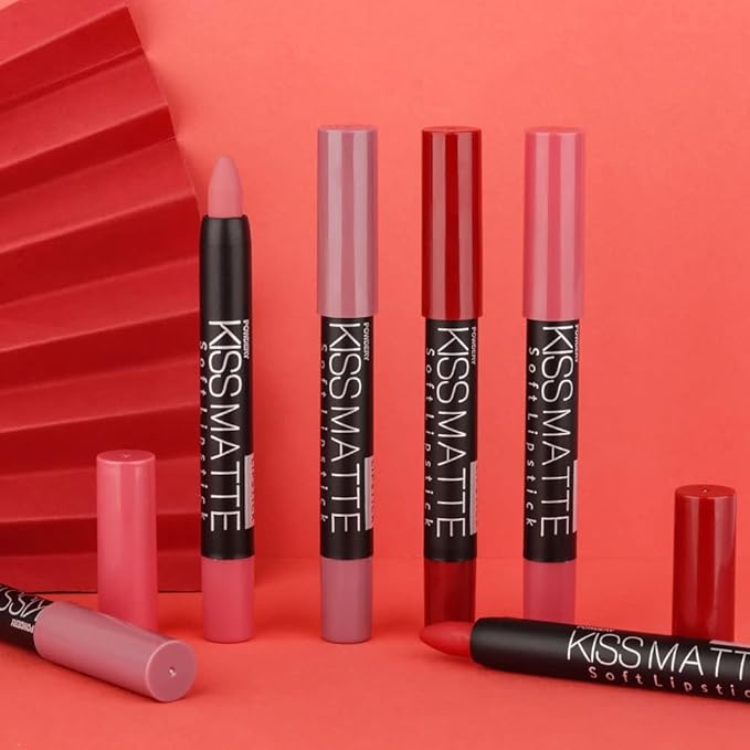 BINGBRUSH 3 Colors Moisture Smooth Lipstick Pack Set, Matte Color Stick Ultimate Lip Crayon for Makeup Collection - Nourishing Waterproof Velvet Lipgloss Lip Stain (13#,15#,16#)