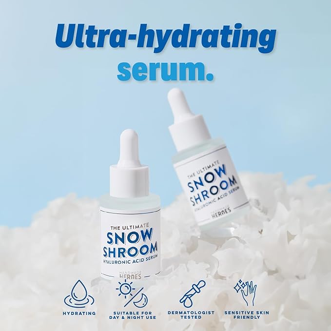 All Natural, Vegan Tremella Hyaluronic Acid Serum by Handmade Heroes, Deep Multi Layered Hydration, Moisturize, Plump Skin, Reduce Wrinkles. Fragrance Free