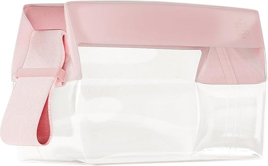 Cadence Parcel - Clear Dopp Kit with Magnetic Closure - Durable and Leak-Resistant Travel Toiletry Kit - TSA-Compliant & Modular Design - Hygiene Bag for Travel Essentials - .5 Qt - Rose