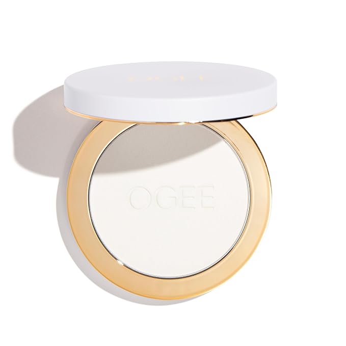 Ogee Sculpted Skin-Perfecting Makeup Setting Powder - Stone - FULL SET (Case & Refill) - Lightweight Powder Foundation Made with 70% Organic Ingredients