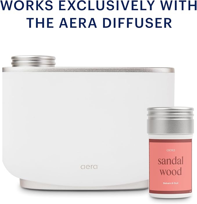 Aera Sandalwood - Essential Oil for Home - Inspiring Calm Fragrance - Notes of Sandalwood, Balsam and Oud - Scent Refill - Works with The Aera Diffuser