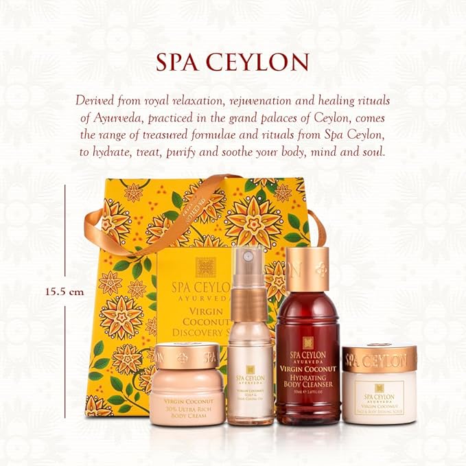 SPA CEYLON Virgin Coconut Discovery Set | Pampering Kit with Body Care Essentials | Beauty Ritual