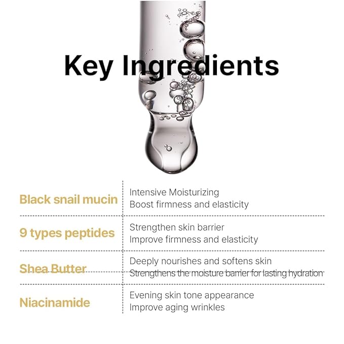 FARMSTAY Black Snail & Peptide 9 Perfect Emulsion, Snail Mucin Moisturizer for Elastic & Glow, Hydrating & Soften, Anti-aging, Barrier Repair, for Women & Men, Korean Skin Care, 4.05 fl.oz