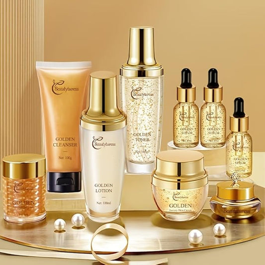 Snail Mucin Facial Skincare Kit for Women, Suitable for All Skin Types - Deep Moisturizing & Nourishing with Collagen, Ideal Christmas Gift - Anti-aging Skin Care Set