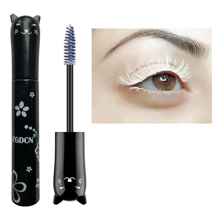 White Lashes volume mascara Extensions Makeup Lash Waterproof Fast Dry Eyelashes Curling Lengthening Primer Party Stage Use