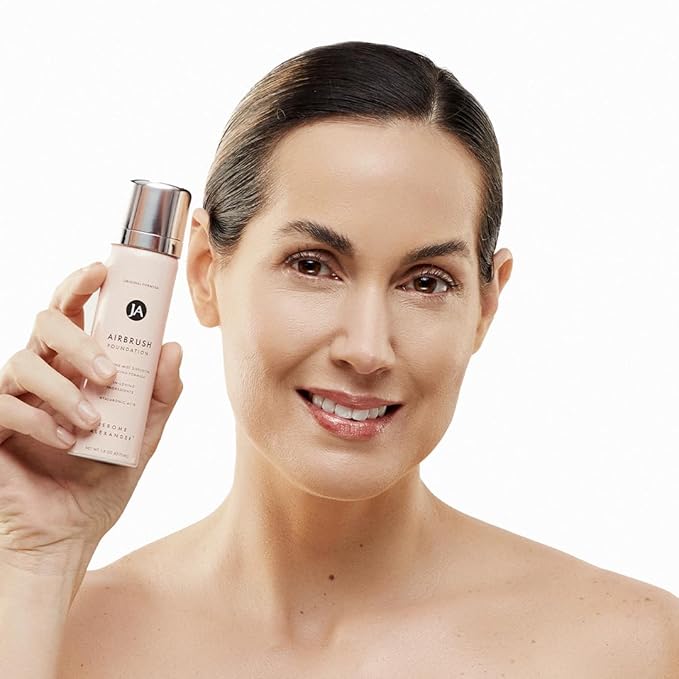 Jerome Alexander MagicMinerals AirBrush Foundation, Spray Makeup with Skincare Active Ingredients, Ultra-Light, Buildable, Full Coverage Formula (Cognac)