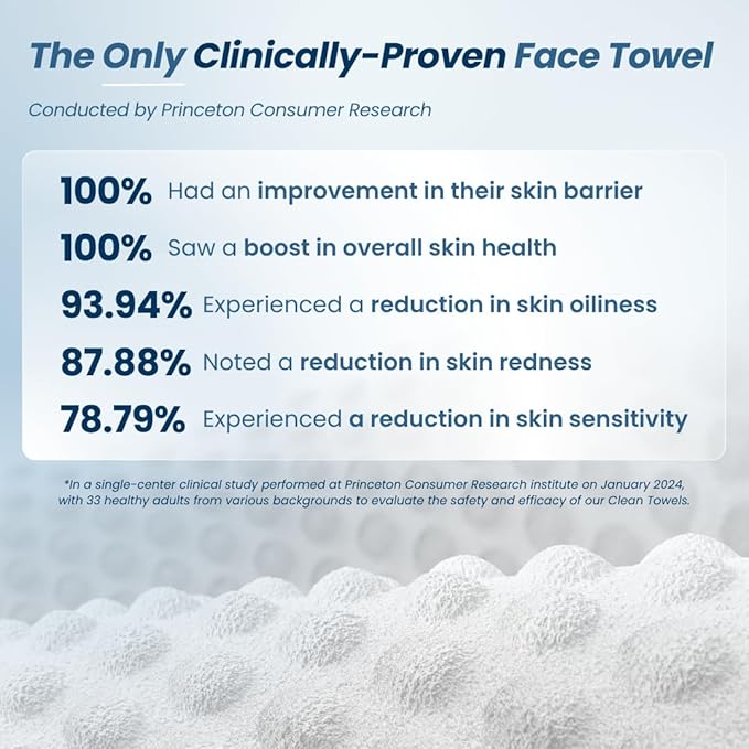 Clean Skin Club Clean Towels XL™ Supreme, 100% USDA Biobased Face Towel, Disposable Face Towelette, Eczema Association Accepted, Makeup Remover Dry Wipes, Ultra Soft, 50 Ct, 1 Pack