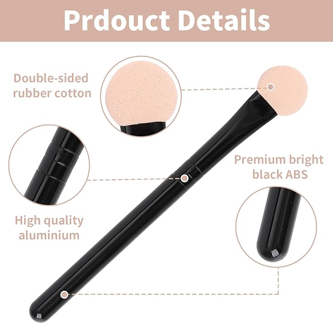 Eyeshadow Applicators Double Sided Sponge Makeup Brushes Reusable 8Pcs Round Foam Eye Shadow Applicator Sticks Brush Set Washable