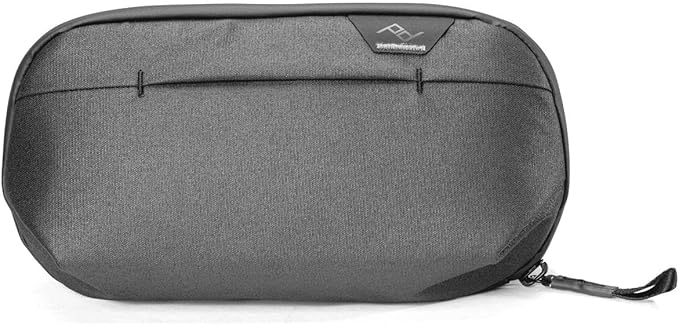 Peak Design Small Wash Pouch, Black, Weatherproof Travel Toiletry Bag, Upright or Hanging Toiletry Kit with Pockets, Magnetic Toothbrush Pocket, Wide UltraZip Opening, Toiletry Bag for Men and Women