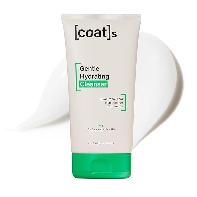 COATS Gentle Hydrating Cleanser [5oz] – Moisturizing Face Wash w/Hyaluronic Acid – Preppy Skincare- Fragrance-Free, Vegan, Clean Skincare for Teens, Combo to Dry Skin - 30 Day Supply