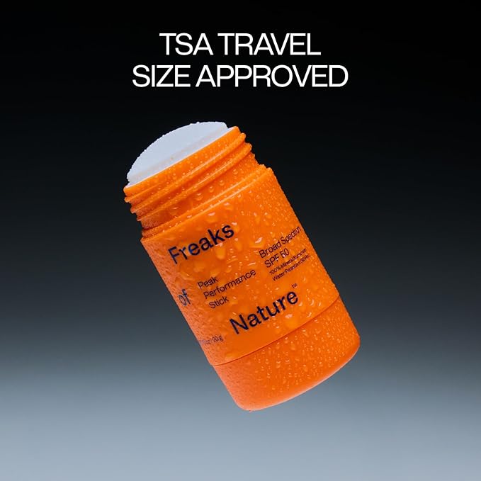 Freaks of Nature Peak Performance Sun Stick SPF 50 | 100% Mineral Sunscreen | Lightweight, 40-Min Water-Resistant | Plant-Based, Eco-Friendly, Reef-Safe, Cruelty-Free | All Skin Types | 0.70 oz